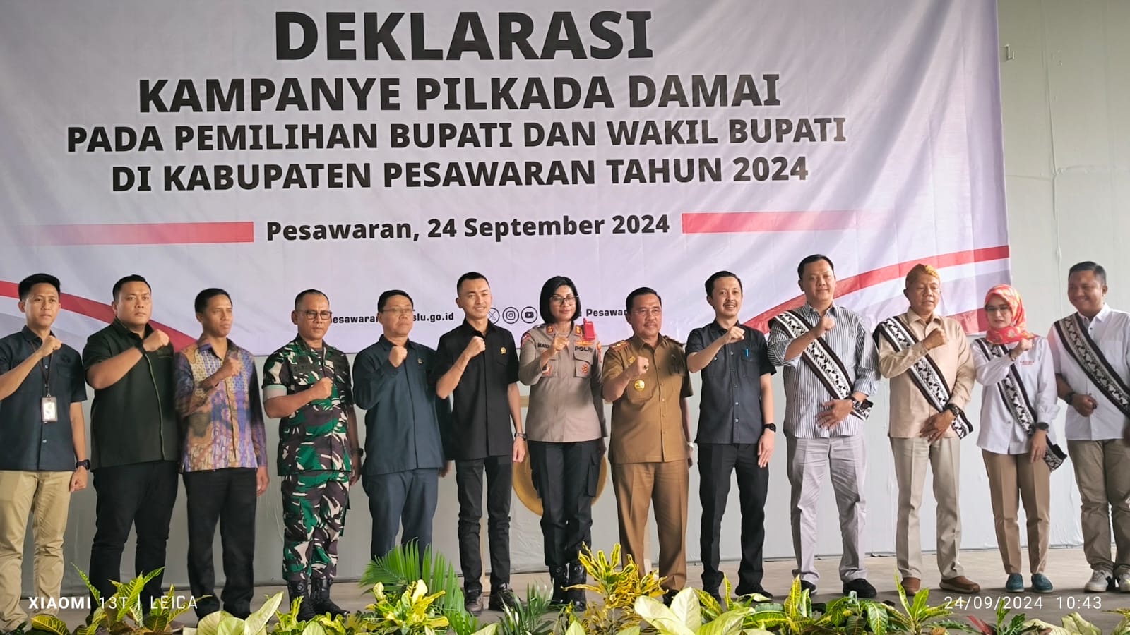 Bawaslu Ajak 2 Paslon Cabup dan Cawabup Pesawaran Kampanye Damai