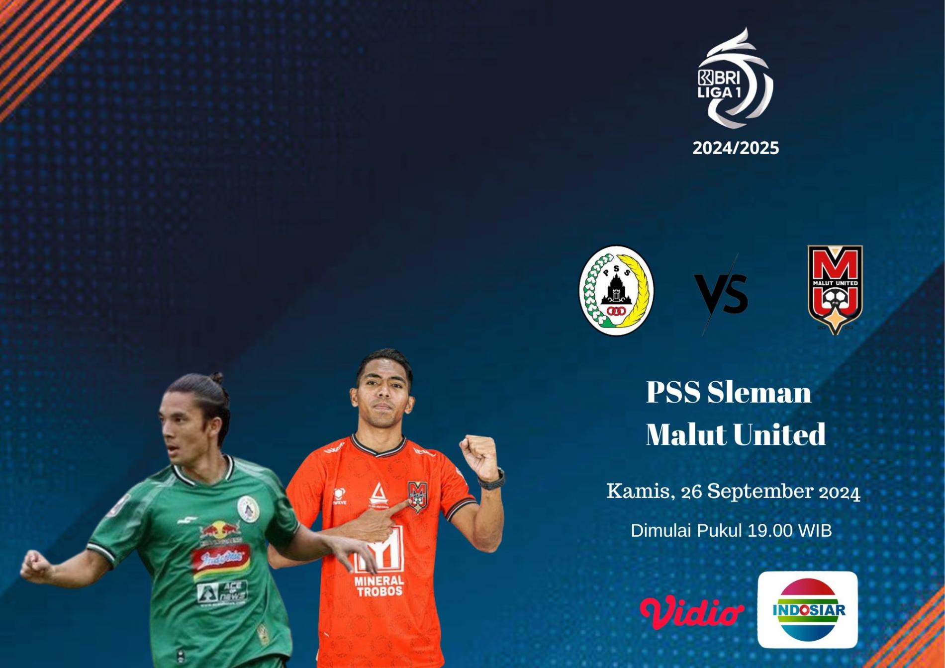 Sedang Berlangsung! Live Streaming BRI Liga 1 : PSS Sleman vs Malut United