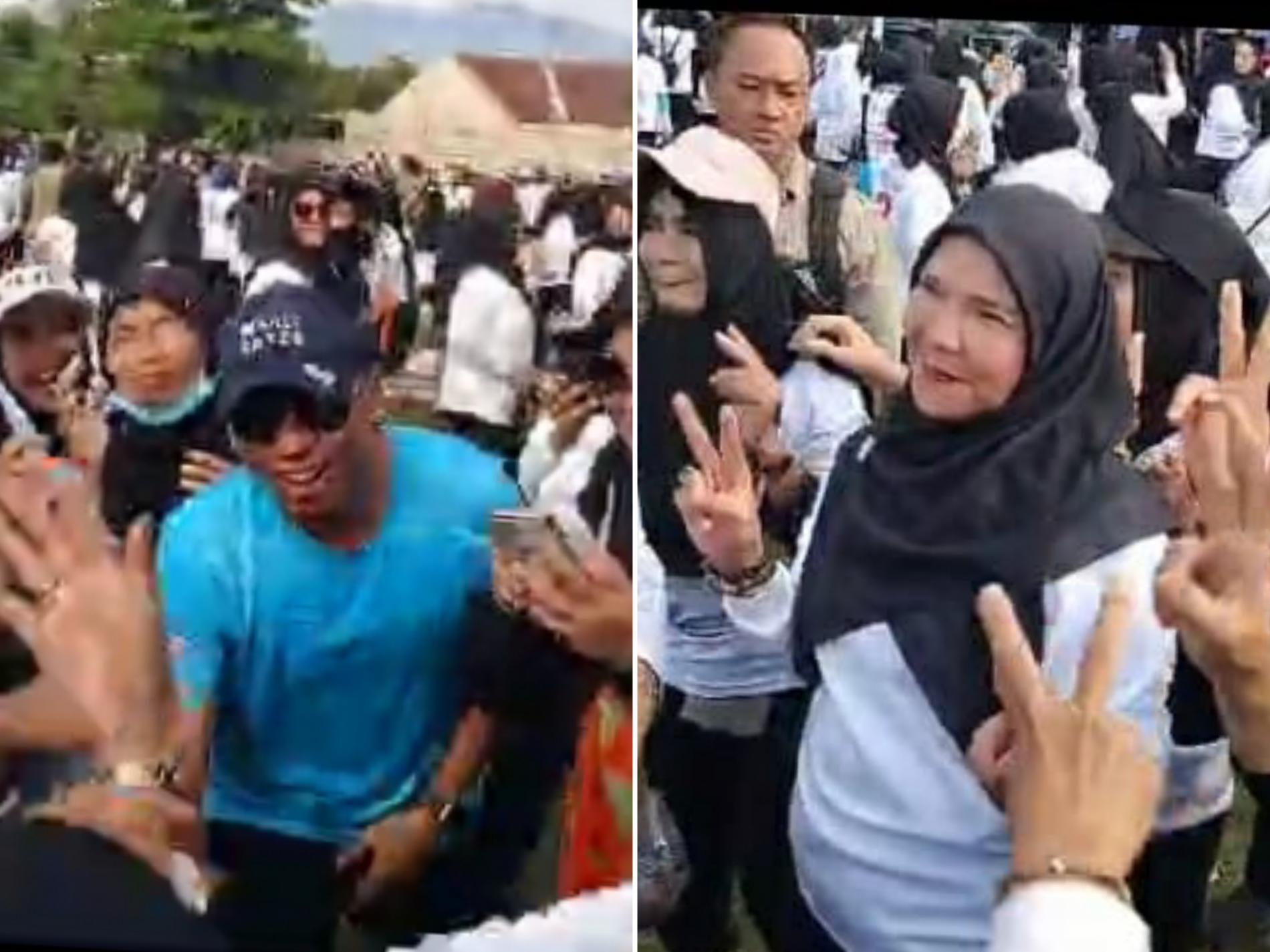 Cagub Mirza dan Cawakot Eva Kompak Goyang Lapangan Brebes