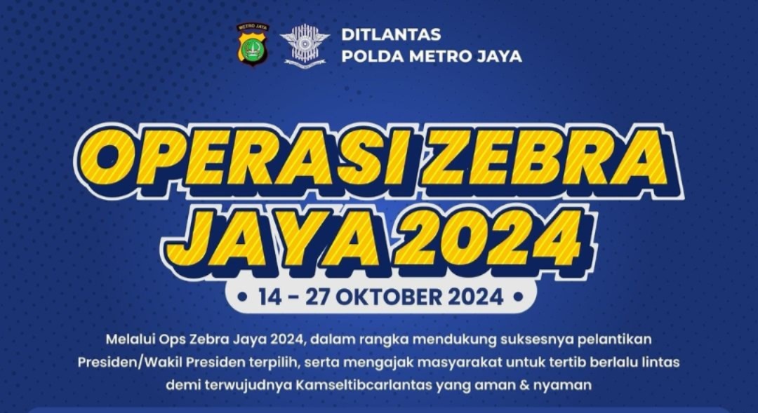  Operasi Zebra Mulai Hari ini, Senin 14 Oktober 2024 Awas Kena Razia !