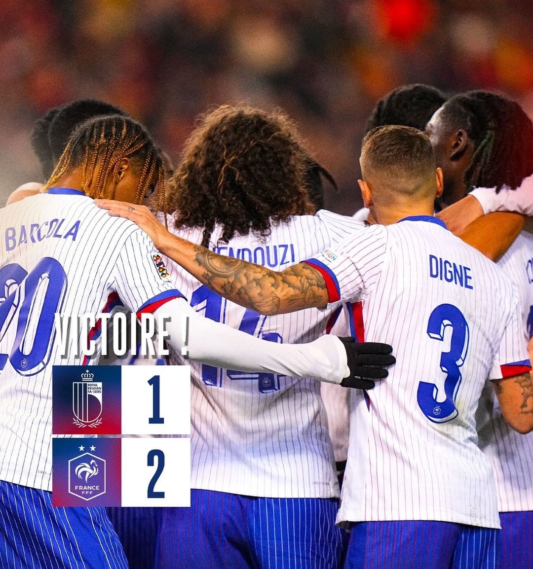 Hasil UEFA Nations League : Belgia Kalah di Kandang Sendiri Melawan Prancis, Kolo Muani Cetak 2 Goal