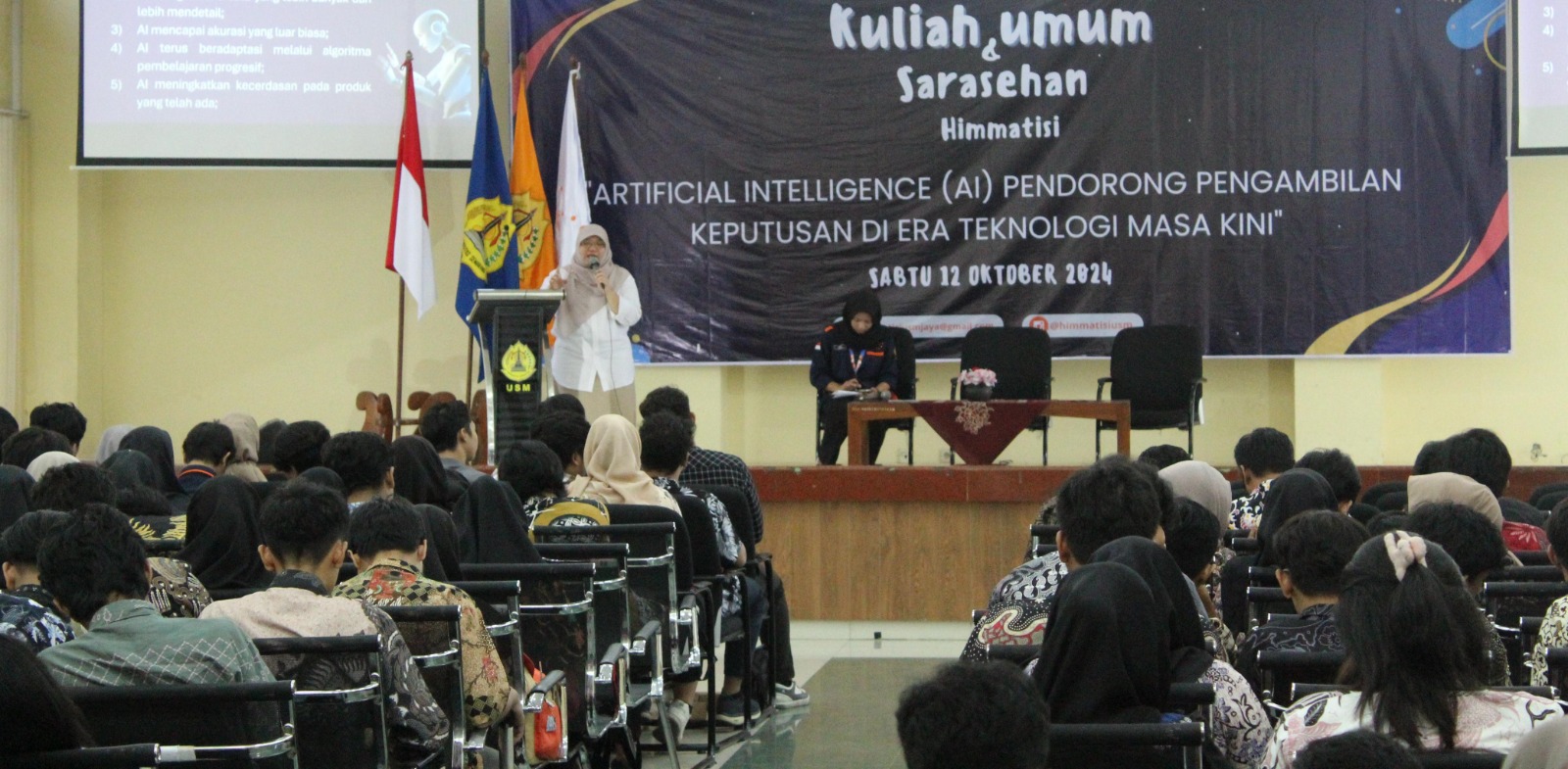 Mahasiswa Baru dan Alumni  FTIK USM Ikuti Kuliah Umum dan Sarasehan