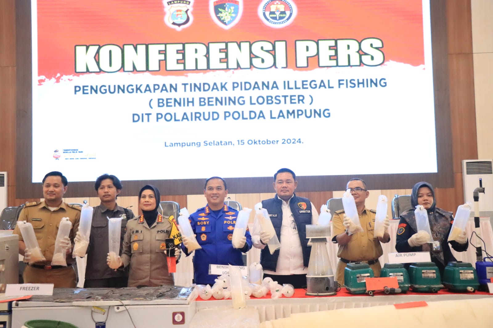 Ungkap Penyelundupan Baby Lobster, Polda Lampung Selamatkan Rp37 M