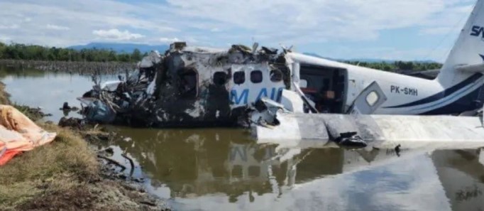 Breaking News, Detik-detik Pesawat SAM Air Jatuh di Gorontalo 4 Orang Meninggal Dunia
