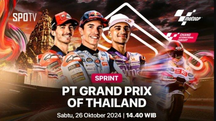 Live Streaming Sprint Race MotoGP Thailand 2024, Pecco Bagnaia Pole Position ! Mulai Petang Nanti