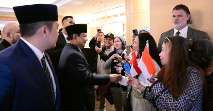 Masyarakat Indonesia Sambut Hangat Kedatangan Presiden Prabowo di Washington DC