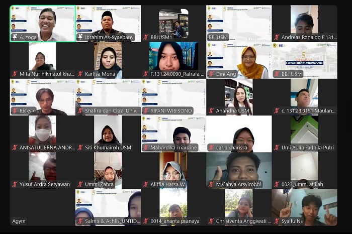 BBJ USM Gelar Webinar Language for Life, Diserbu Ratusan  Peserta