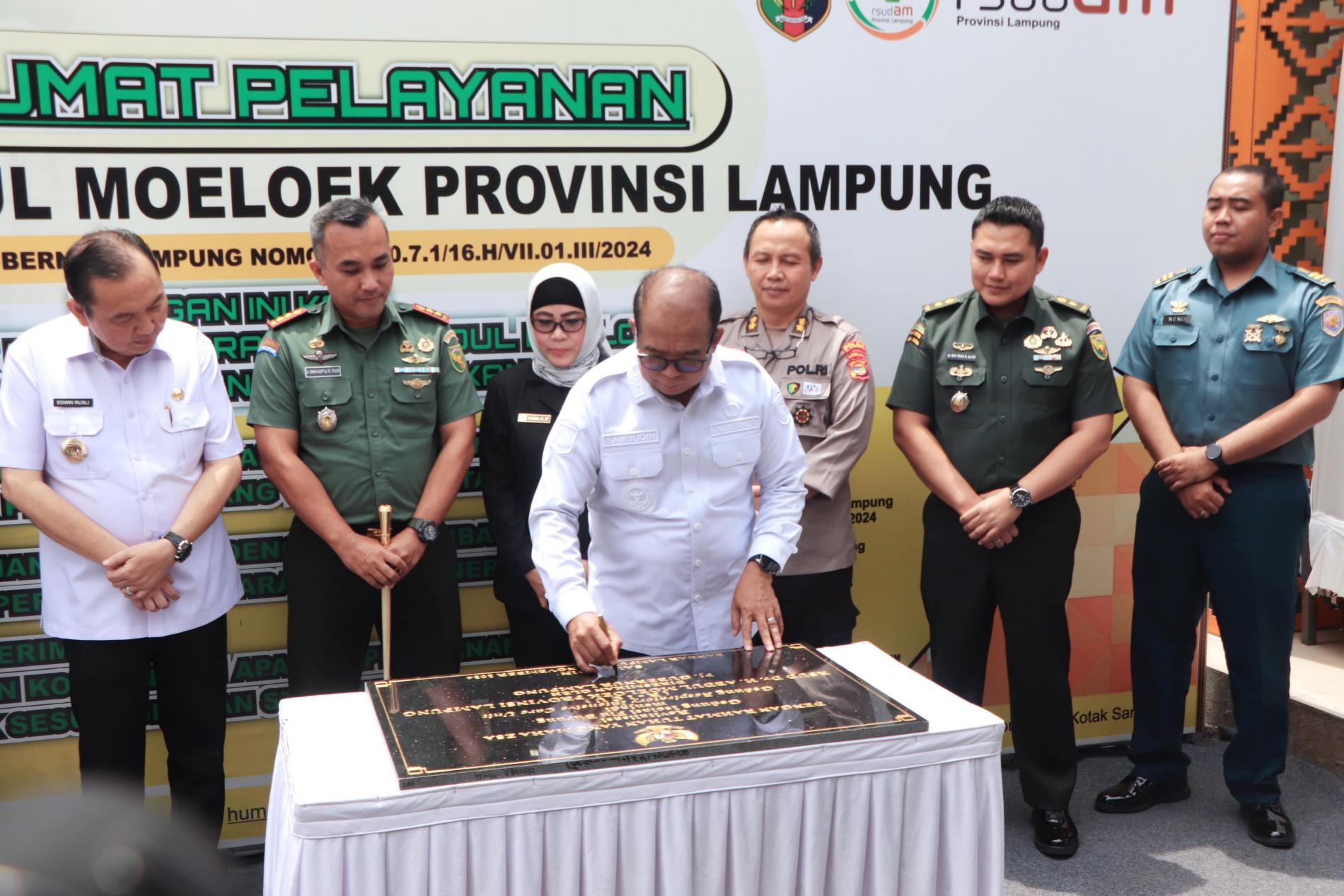 Pj. Gubernur Lampung Resmikan Revitalisasi Fasilitas Kesehatan di RSUD Dr. H. Abdul Moeloek pada Peringatan HKN ke-60