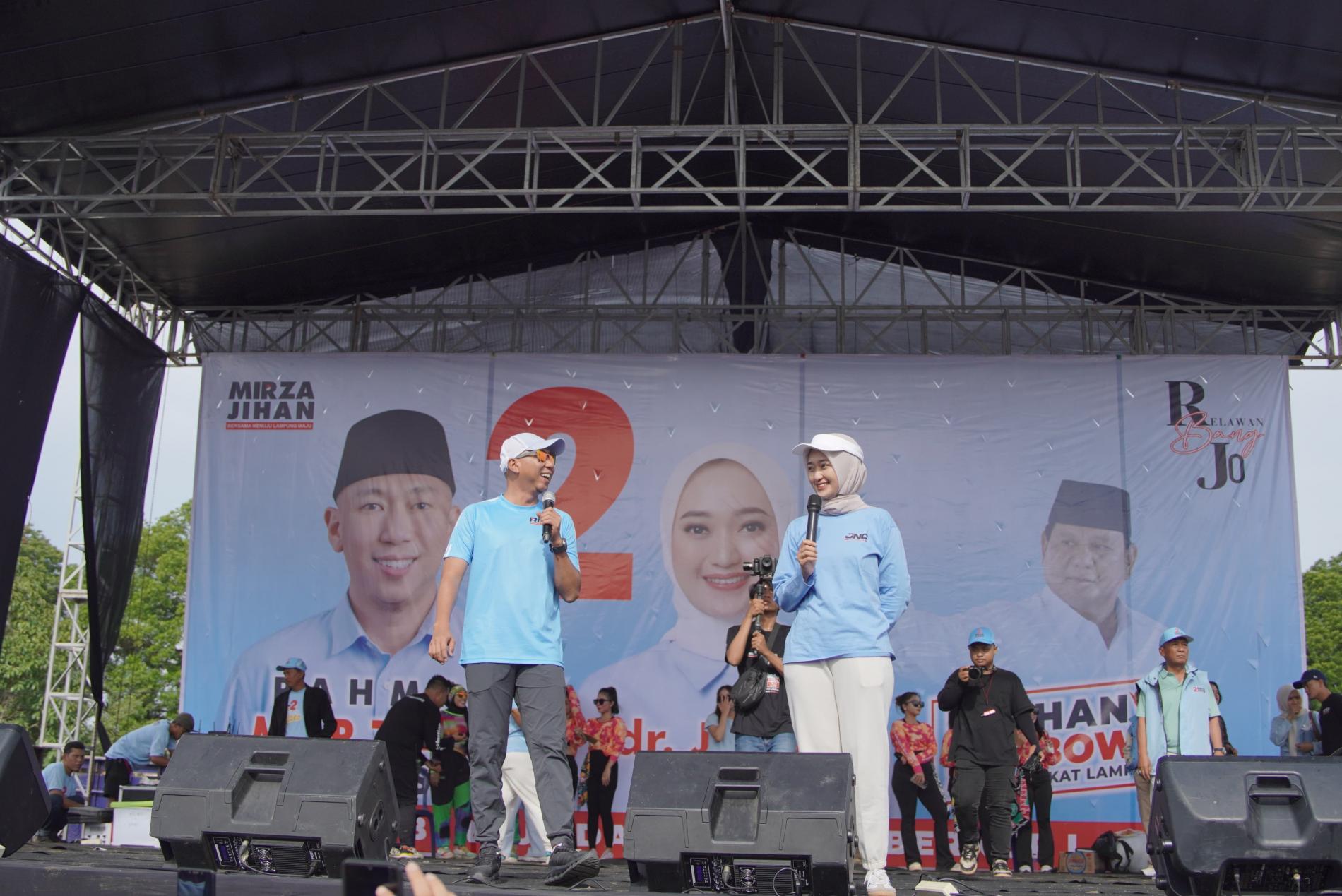 Paslon Mirza-Jihan Tutup Kampanye, Siap Bangun SMK Negeri di Sekampung