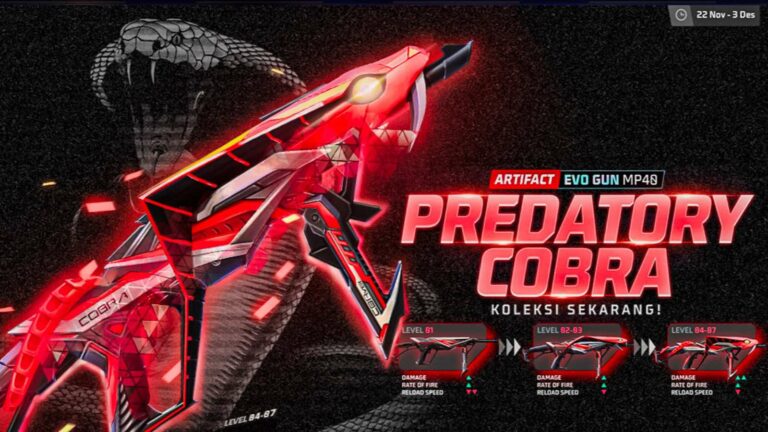 Begini Cara Mendapatkan MP40 Cobra, Senjata Legendaris di Free Fire !