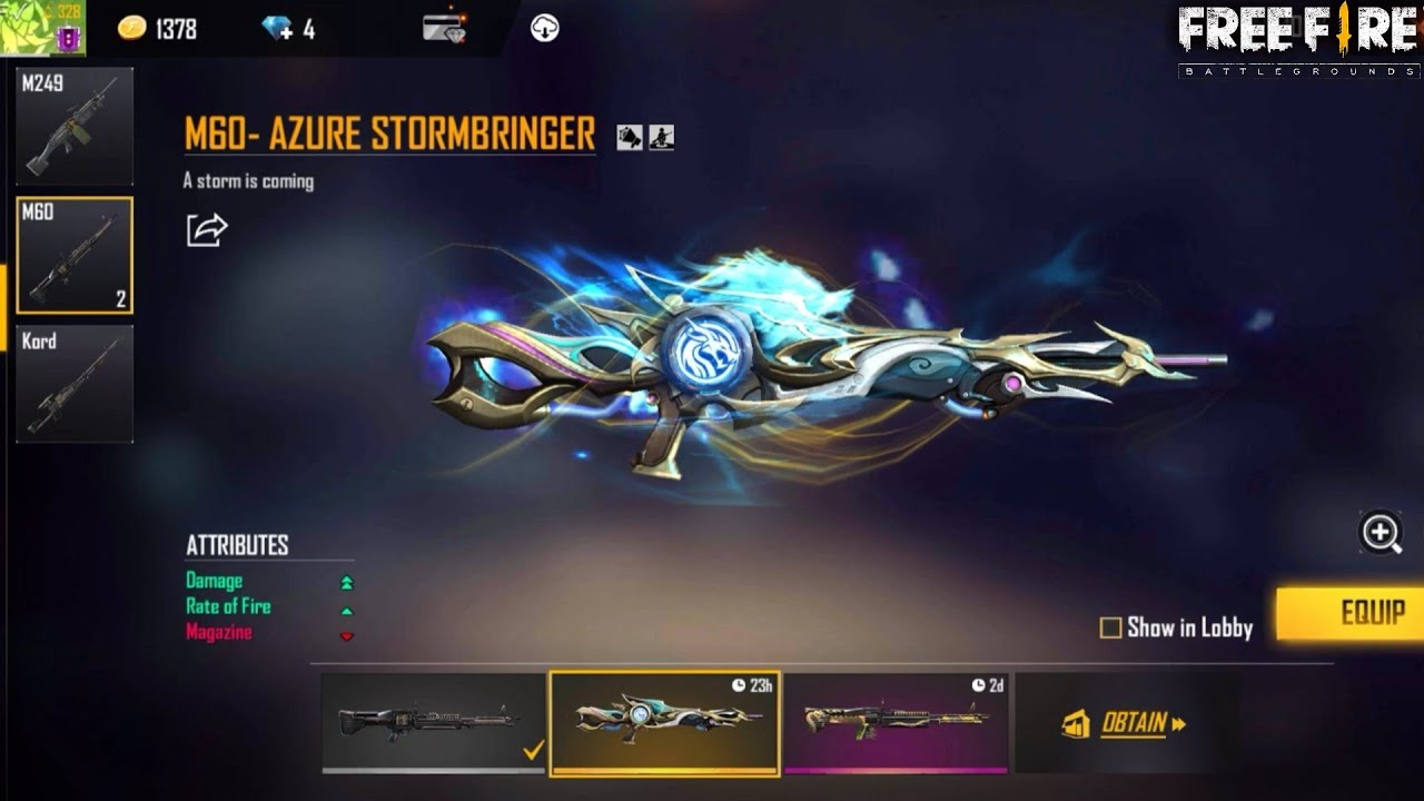 Rekomendasi Skin Senjata Free Fire Tersakit, Auto Booyah ! 