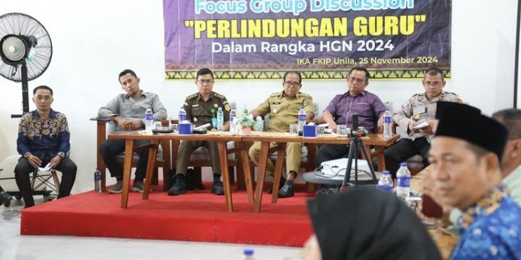 Pj. Gubernur Samsudin Hadiri FGD tentang Perlindungan Guru yang diadakan Ikatan Keluarga Alumni FKIP Unila