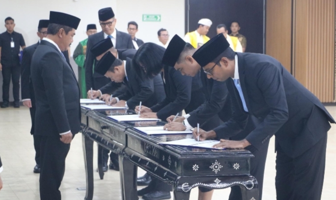 Agus Andrianto melantik 33 Pejabat Pimpinan Tinggi Pratama di Lingkungan Kemenimipas