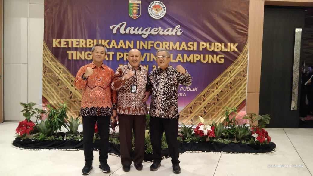 Pengurus Daerah (Pengda) Jaringan Media Siber Indonesia  Provinsi Lampung menghadiri Malam Anugerah Keterbukaan Informasi Publik (KI Award) Tingkat Provinsi