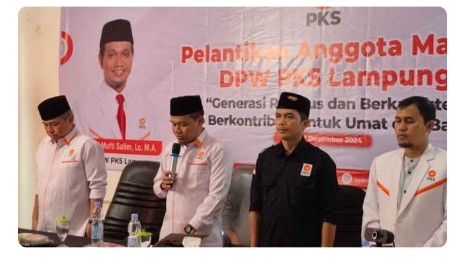 PKS Gelar Pendidikan Politik dan Lantik Kader Pelopor se-Lampung