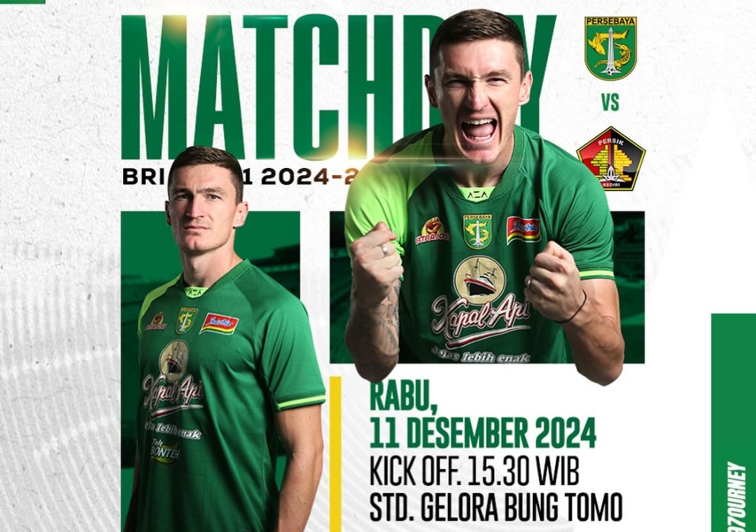 Liga 1 2024-2025 : Jadwal dan Prediksi Susunan Pemain Pertandingan Persebaya vs Persik