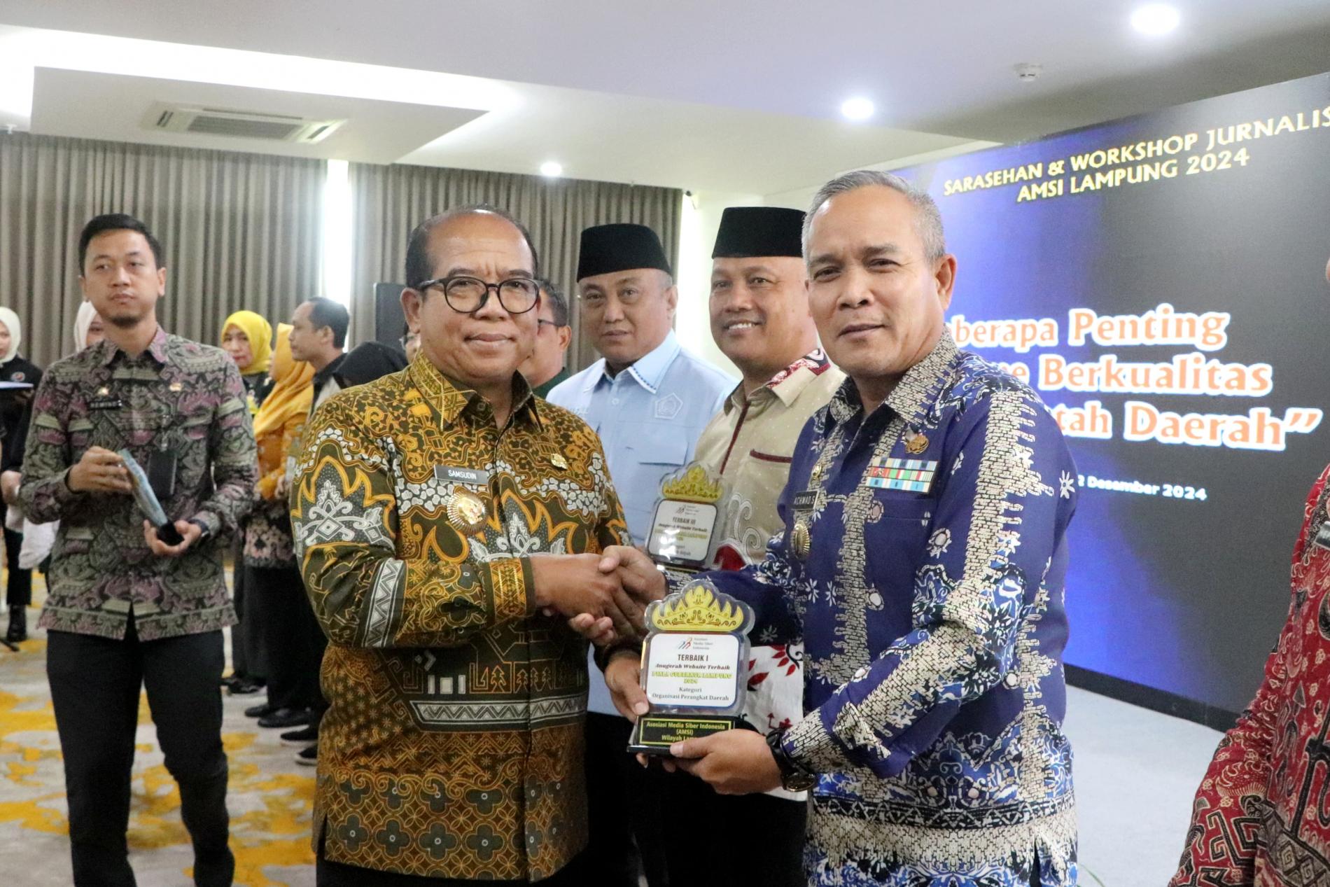 Pj. Gubernur Lampung Buka Sarasehan dan Workshop AMSI, Dorong Jurnalistik Berkualitas untuk Pembangunan Daerah