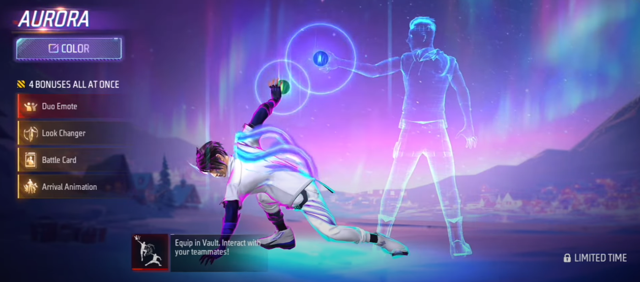 Begini Cara Mendapatkan Animasi Free Fire Aurora Legendary Winterlands Star, Wajib Punya Sih Keren Banget Soalnya !