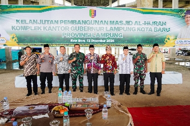 Pj. Gubernur Lampung Canangkan Kelanjutan Pembangunan Masjid Al-Hijrah di Kota Baru