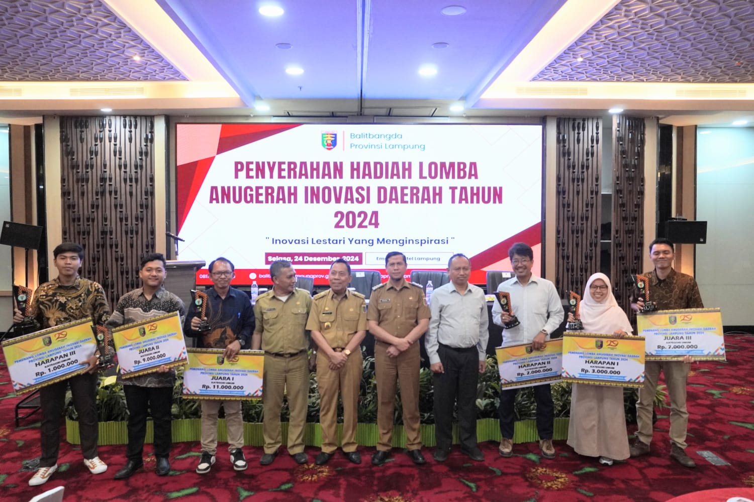 Pj Gubernur Samsudin : Lomba Anugerah Inovasi Daerah Provinsi Lampung Perwujudan Dalam menumbuhkan Inovasi Berkelanjutan di Provinsi Lampung