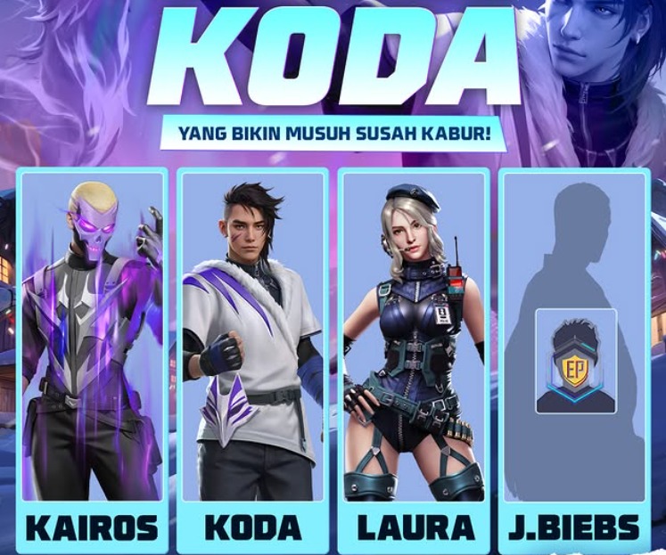 Kombinasi Free Fire Jika Bermain Dengan Koda, Pasangkan Dengan 3 Karakter Ini Auto Booyah !