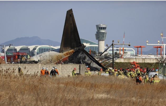 Jumlah korban Tewas Akibat Kebakaran Pesawat di Korea Selatan 62 Orang
