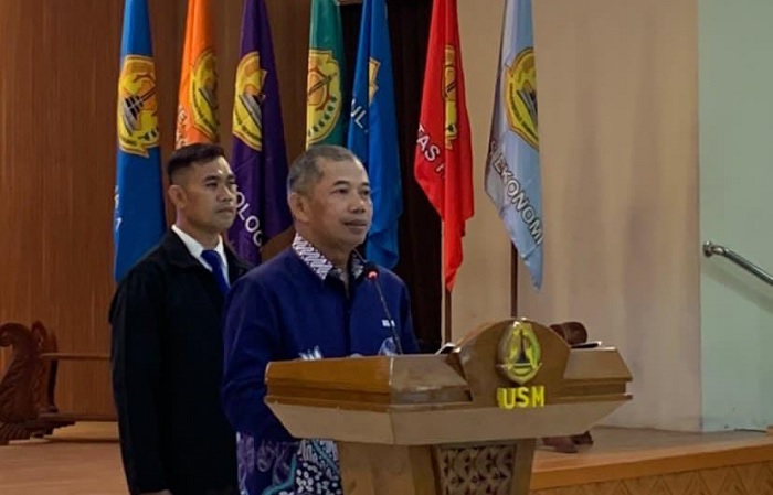 Rektor USM Minta Tingkatkan Empat Hal saat Lantik Pengurus Orma, Apa Saja?