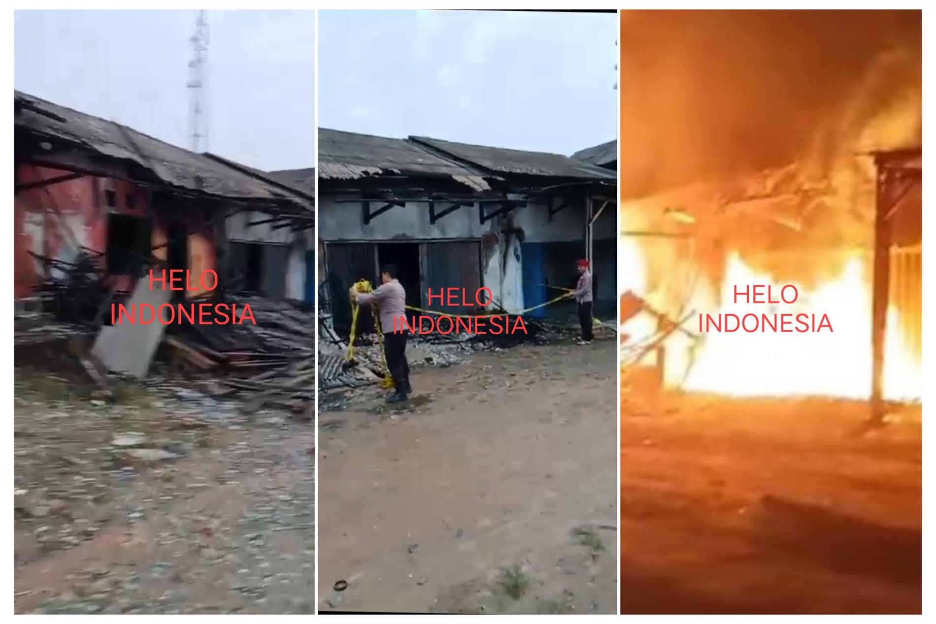 Pasar Brabasan Makmur Mesuji Terbakar.