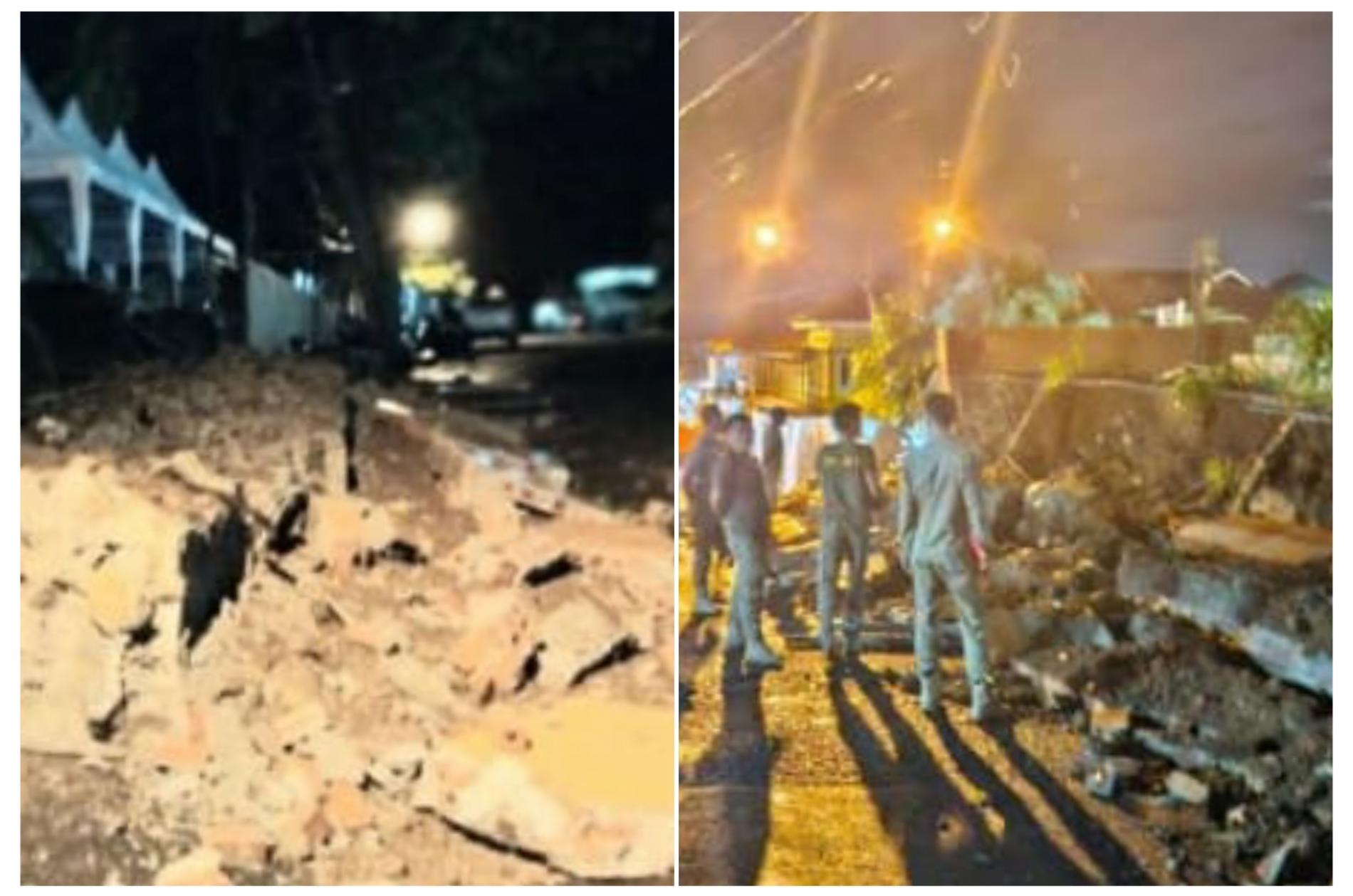 Roboh, 3 Hari Jelang Diresmikan Talud RTH Ir. Soekarno, Kotaagung