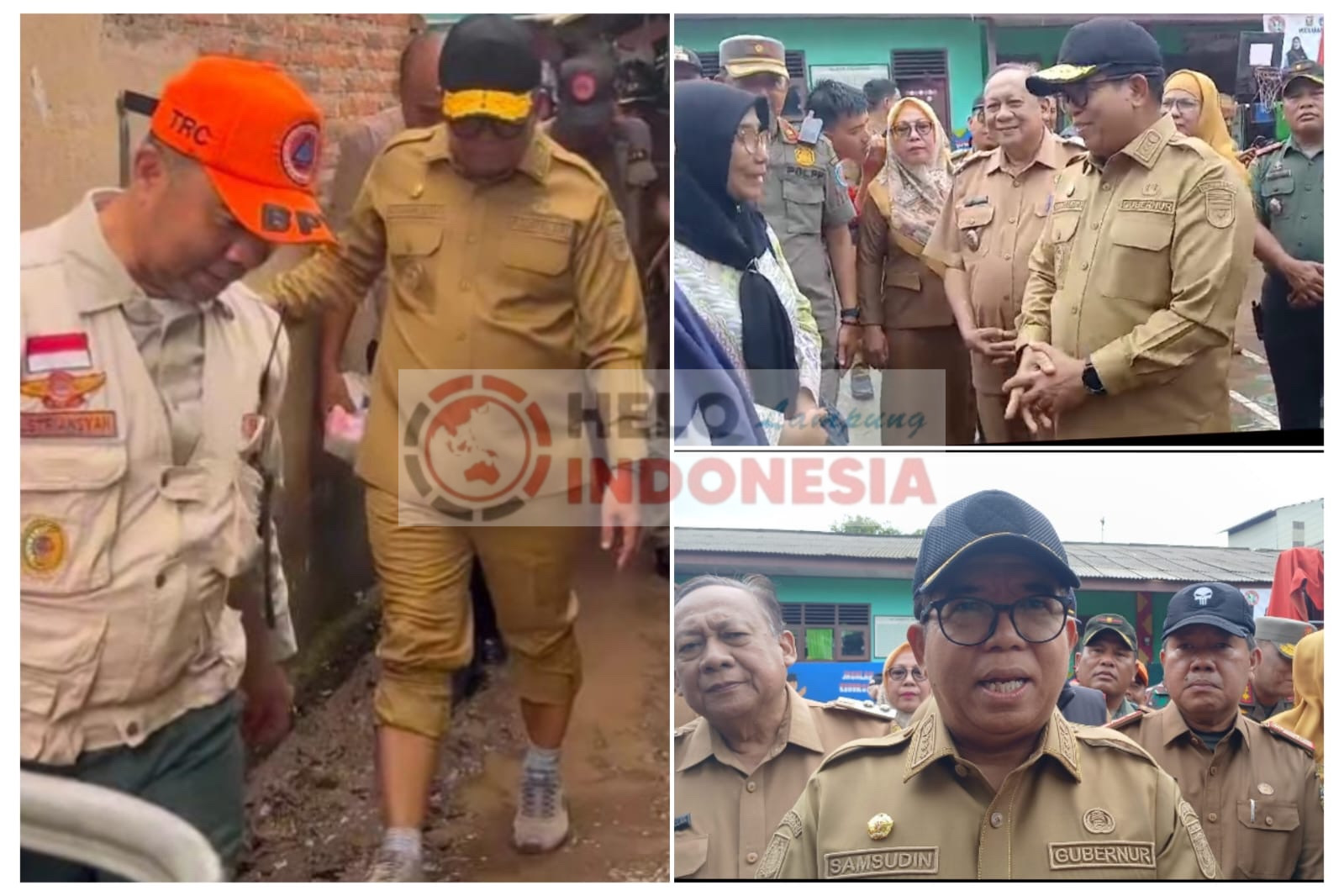 Pj Gubernur dan Pejabat Pemkot Bandarlampung Cek Dampak Banjir