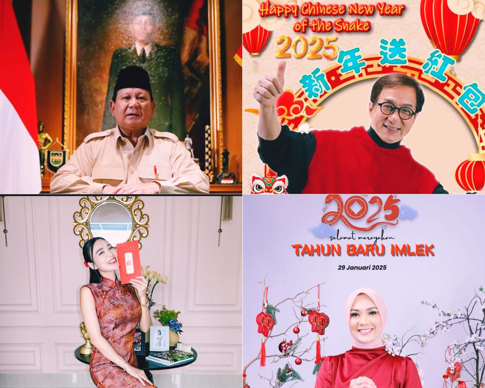 Dari Prabowo Sampai Jacky Chan, Simak Kata Pesohor Soal Tahun Ular