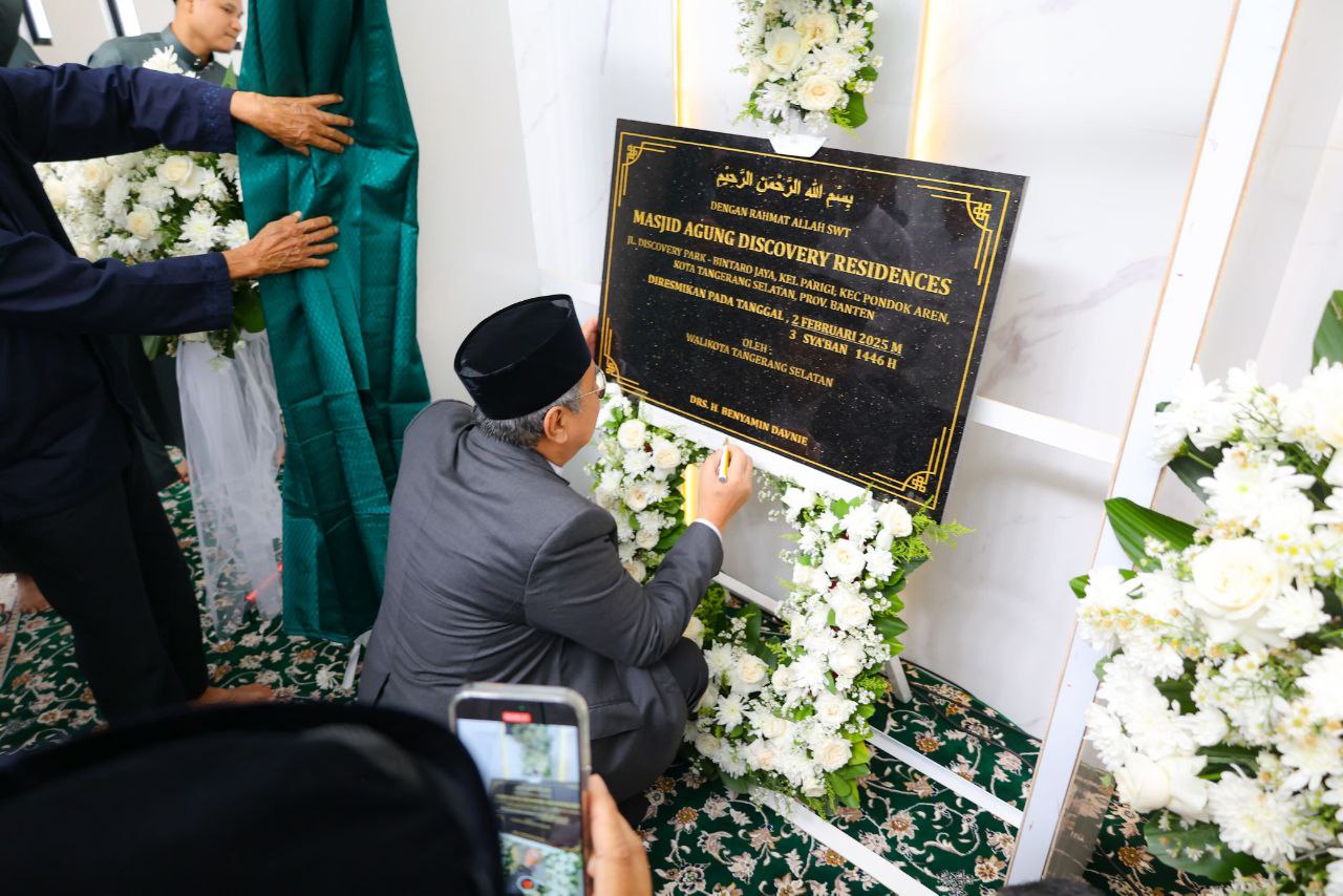 Benyamin Resmikan Masjid Agung Discovery Residences, Siap Jadi Pusat Ibadah dan Pembinaan Generasi Islami