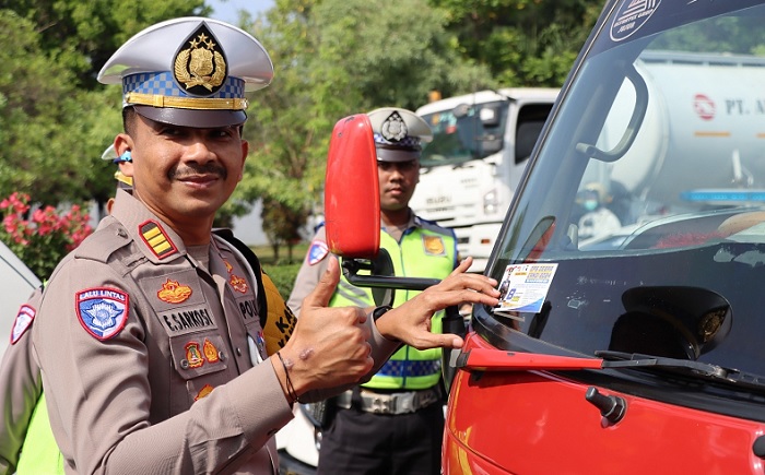 Satlantas Polres Kendal Laksanakan Ramp Check Angkutan Umum