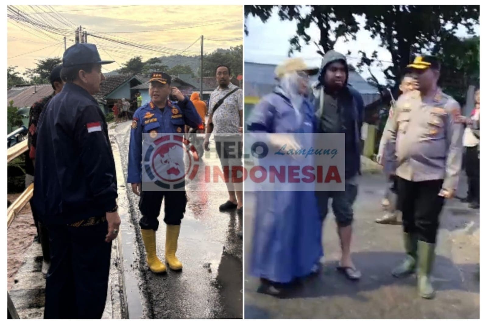 Para Pejabat Pemkot Bandarlampung Kompak Terjun ke Lokasi Banjir