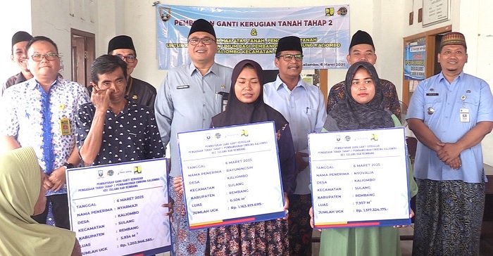 Pemkab Rembang Bayar Ganti Untung  Pembebasan Lahan Pembangunan Embung Kaliombo