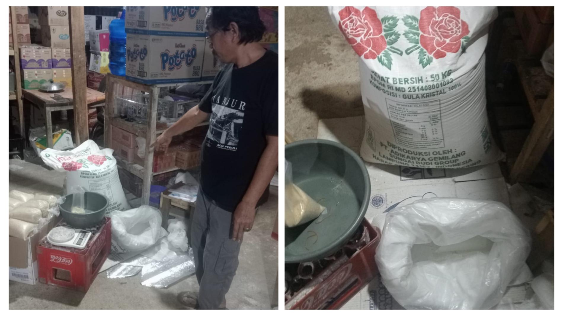 Pedagang Pengecer Gula Putih Kristal Lampung Timur Keluhkan Isi Karung Diculasi
