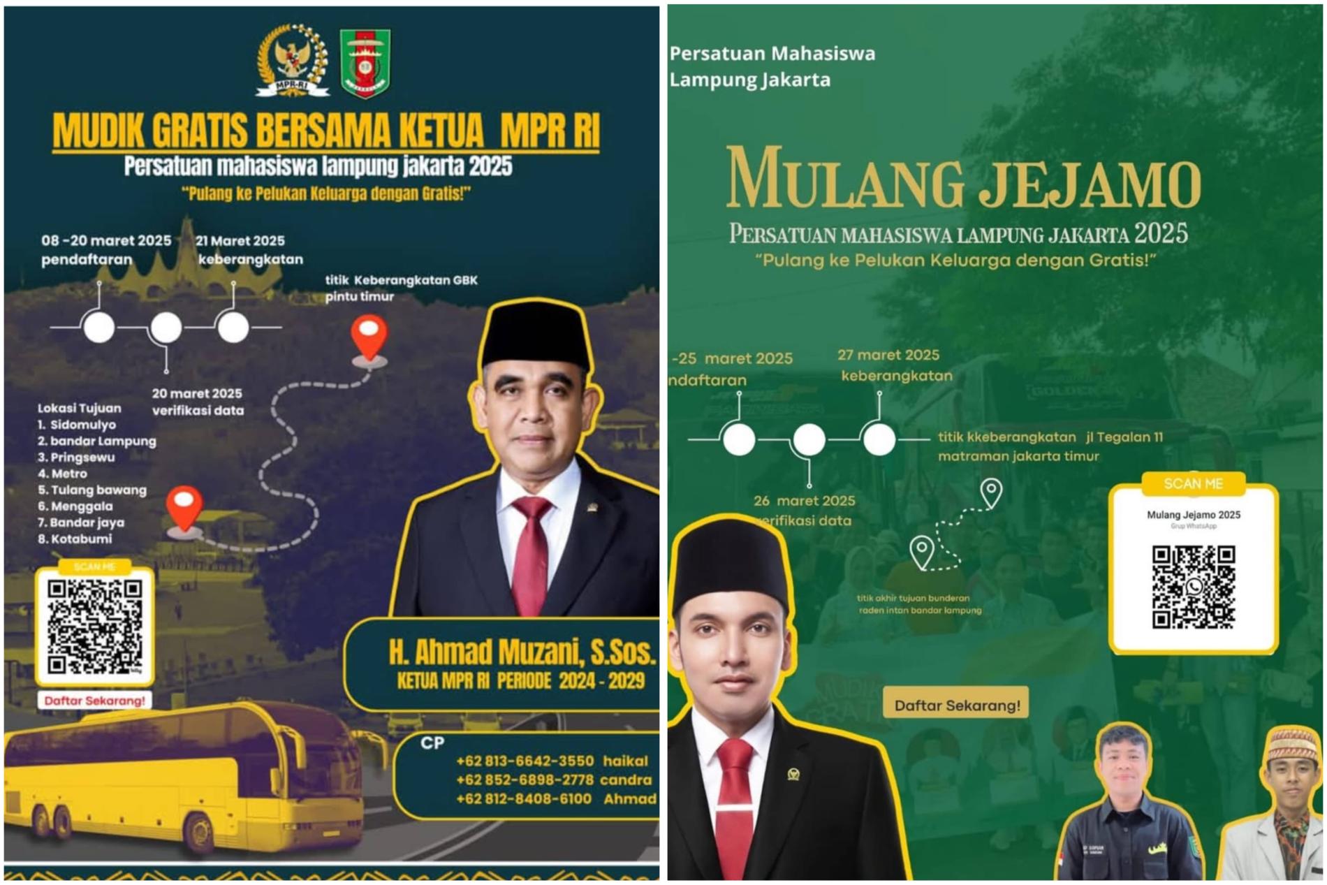 Kemenhub, PERMALA Bareng Kadafi-Muzani Helat Mudik Gratis Jakarta ke Lampung, Ini Dia!