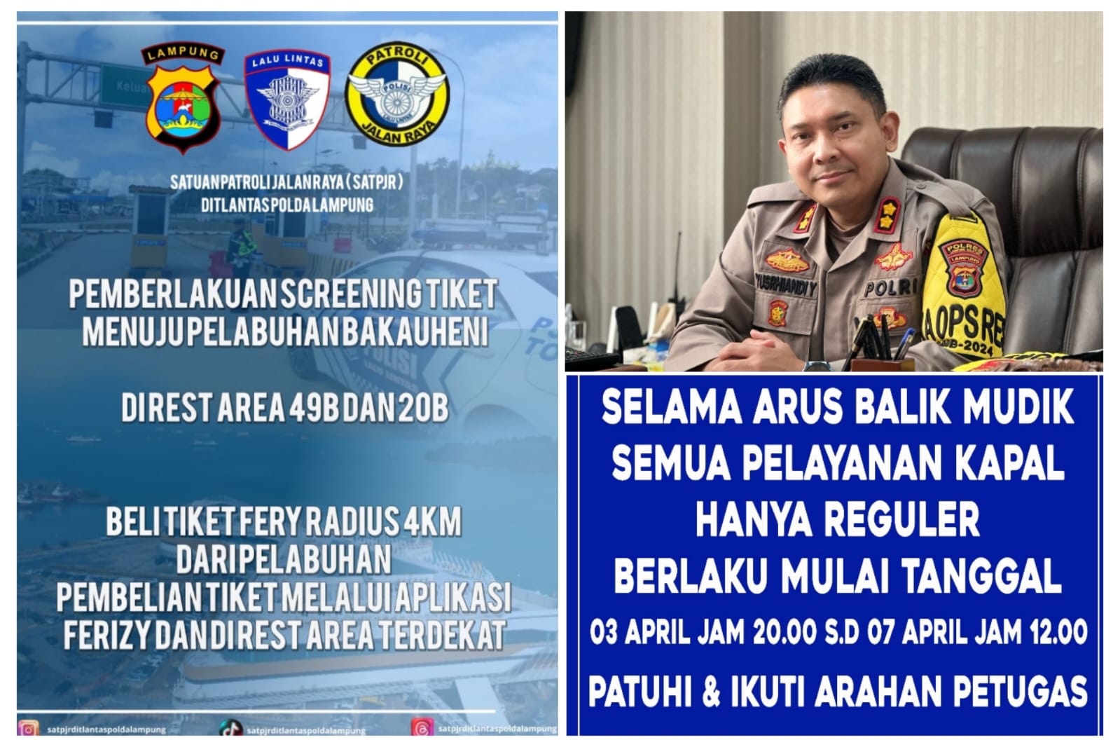 Pemudik Balik Harus Sudah Punya Tiket 4,2 Km dari Pelabuhan Bakauheni