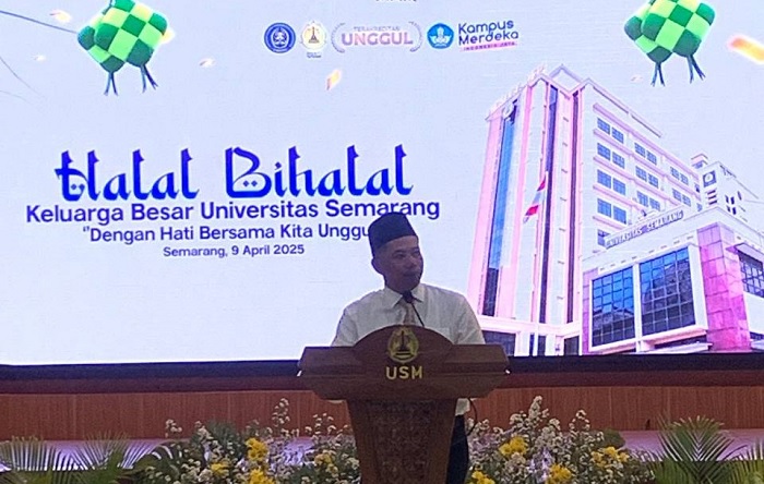 Halalbihalal Keluarga Besar USM, Rektor Sebut Akreditasi Unggul Jadi Berkah Ramadan