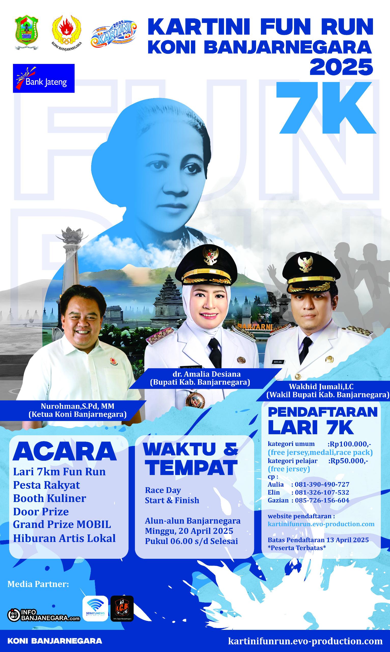 Kartini Fun Run 2025 Banjarnegara Simbol Perjuangan Raden Ajeng Kartini