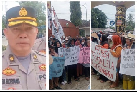 Ribuan Petani Lamteng Demo Tuntut Pengembalian Lahan yang Dikuasai Perusahaan