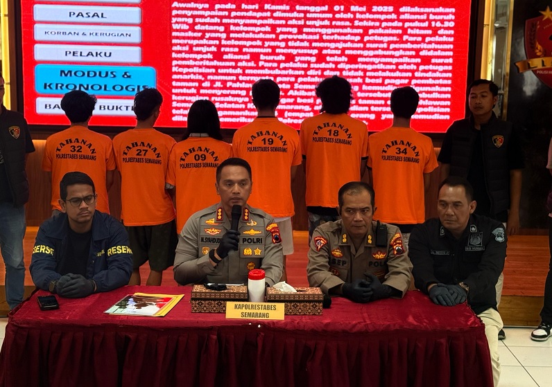 Polisi Tetapkan Enam Tersangka dalam Anarko May Day di Semarang
