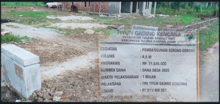 Warga Kritik Pedas Pembangunan Gorong-gorong di Tiyuh Gading Kencana