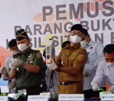 Dukung Asta Cita Prabowo, Gubernur Mirza Ikut Musnahkan 15 Kg Sabu