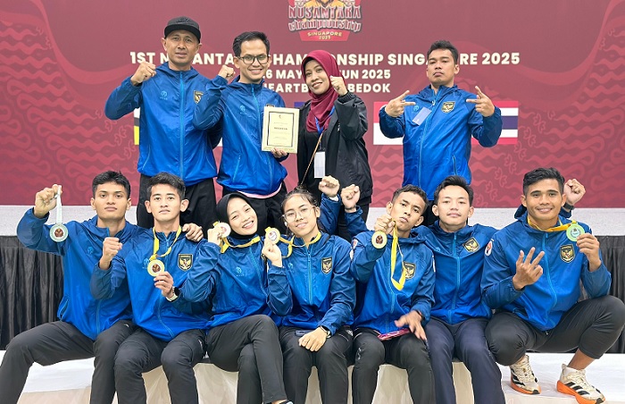 Pesilat Jateng Safira dan Rosia Juarai Ist Nusantara Championship di Singapura