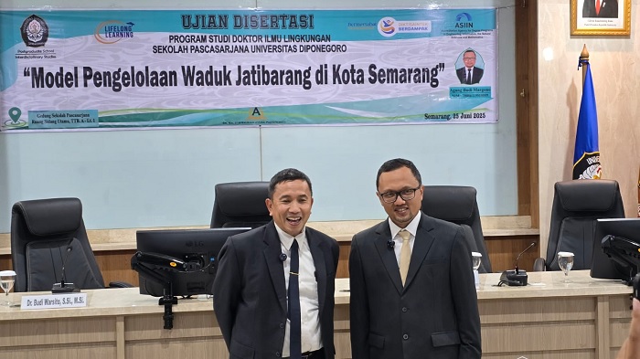 Teliti Pengelolaan Waduk Jatibarang, Agung BM Raih Gelar Doktor Ilmu Lingkungan Undip