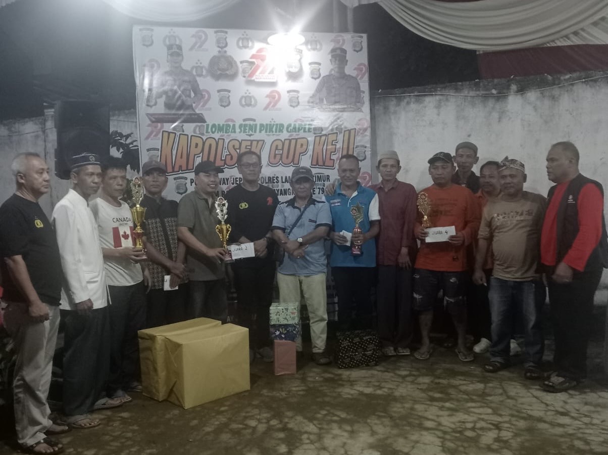 Kapolsek Way Jepara Tutup Turnamen Seni Pikir Gaple 2025
