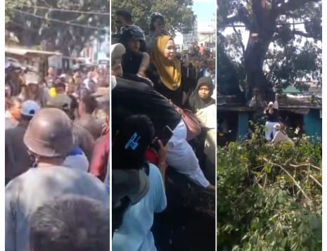 Bentrok, Pedagang Tolak Penebangan Pohon dan Pembongkaran Kios Unit 2