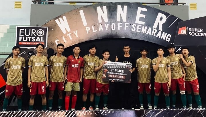 Tim Futsal Putra USM Juara 3 di Kompetisi Euro Series Semarang