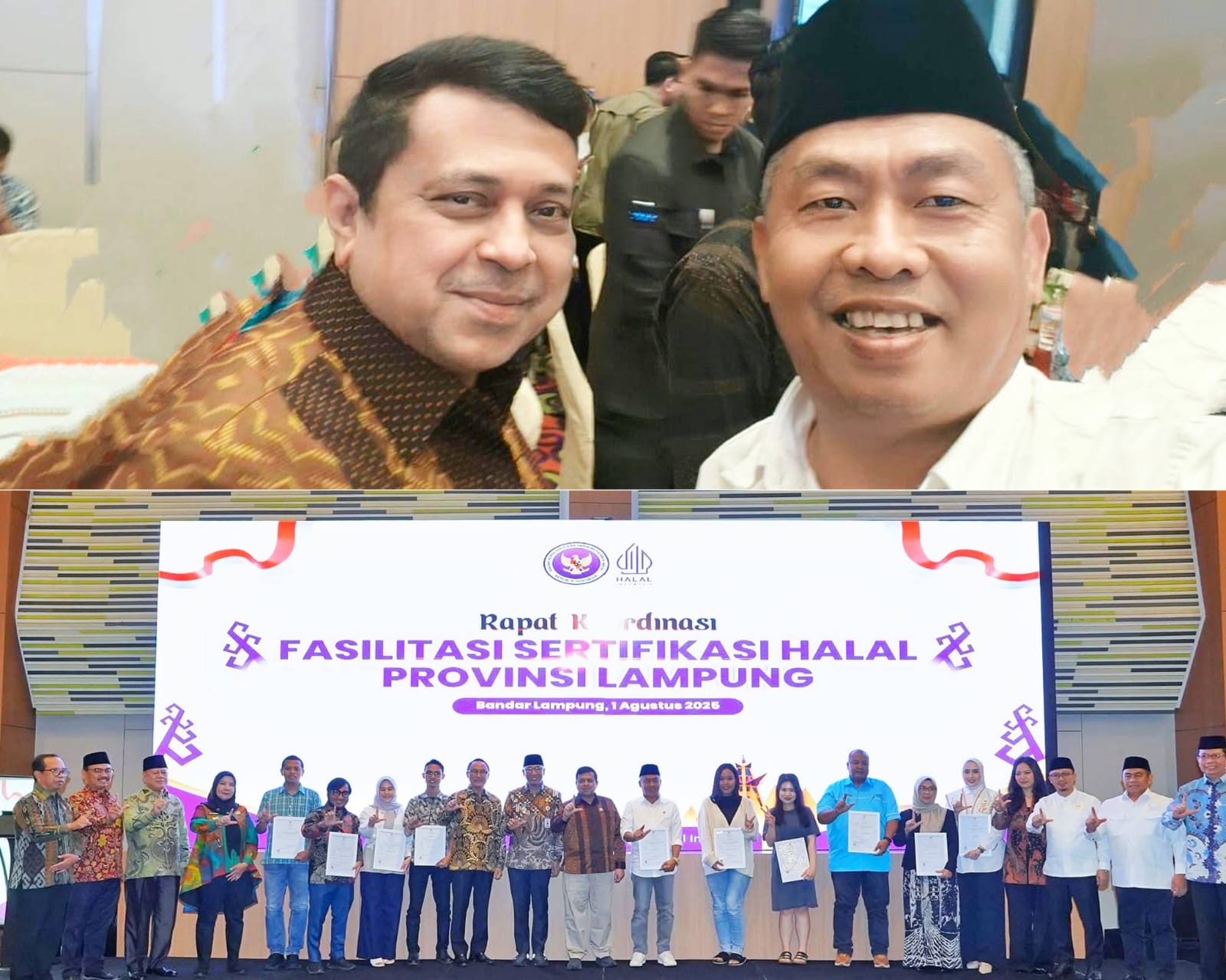 Ekspresi Junaedi Minang Indah & Babe Haikal, 225.852 Produk Lampung Tersertifikasi Halal